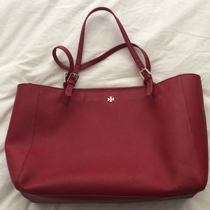 Tory Burch Red Leather Tote
